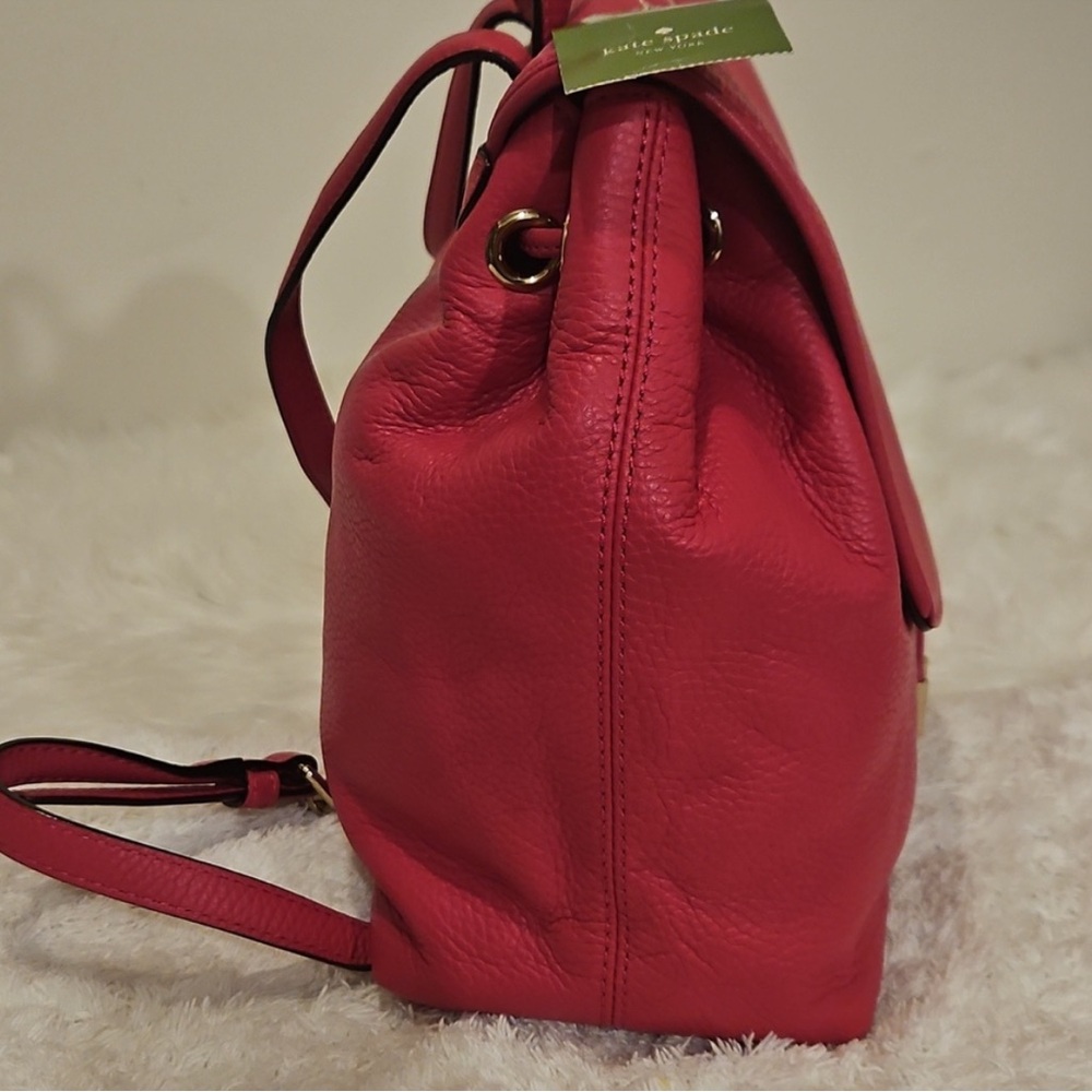 Kate Spade Pink Pebbled Leather Backpack NWT - Picture 4 of 7